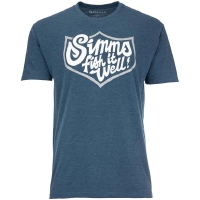 Футболка SIMMS Fish It Well Badge T-Shirt цвет Sailor Blue Heather