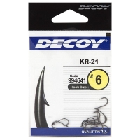 Крючок одинарный DECOY Kr-21 № 6 Black Nickeled (12 шт.) превью 2