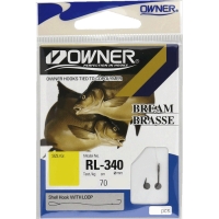 Крючок одинарный с поводком OWNER RL-340№ 6 (10 шт.)
