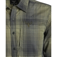 Рубашка KING'S Modern Button Flannel цвет Olive Plaid превью 5