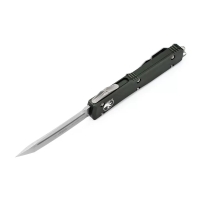 Нож автоматический MICROTECH Ultratech T/E сталь M390,Stonewash рукоять Алюминий цв. Зеленый превью 2