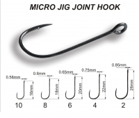 Крючок одинарный CRAZY FISH Micro Jig Joint Hook № 8 (10 шт.)
