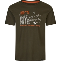 Футболка SEELAND Landscape T-shirt цвет Pine green
