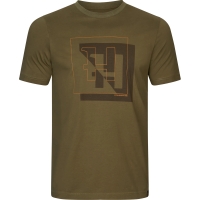 Футболка HARKILA H-logo S/S T-Shirt цвет Dark Olive