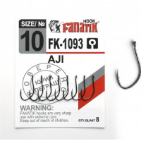 Крючок одинарный FANATIK FK-1093 Aji № 10 (8 шт.)