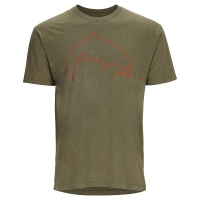Футболка SIMMS Trout Outline T-Shirt цвет Military Heather