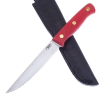 Нож ЮЖНЫЙ КРЕСТ Рыбацкий L Сталь VG10 рукоять Микарта красная/насечка превью 4