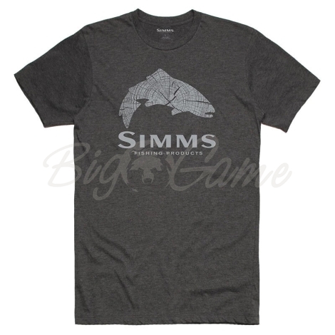 Футболка SIMMS Wood Trout Fill T-Shirt цвет Charcoal Heather фото 1