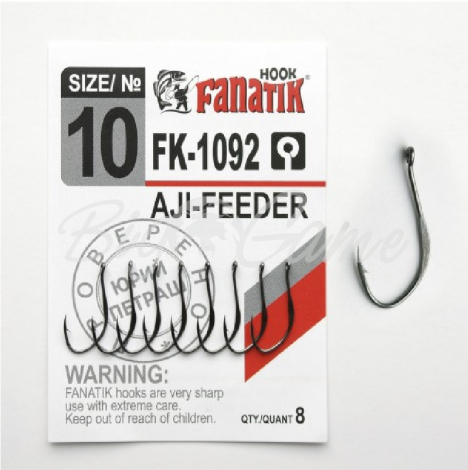 Крючок одинарный FANATIK FK-1092 AJI-Feeder № 10 (8 шт.) фото 1