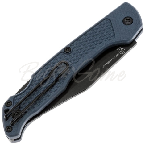Нож складной полуавтоматический ONTARIO Camp Plus Forest сталь 420 рукоять Пластик GFN цв. Серый фото 2