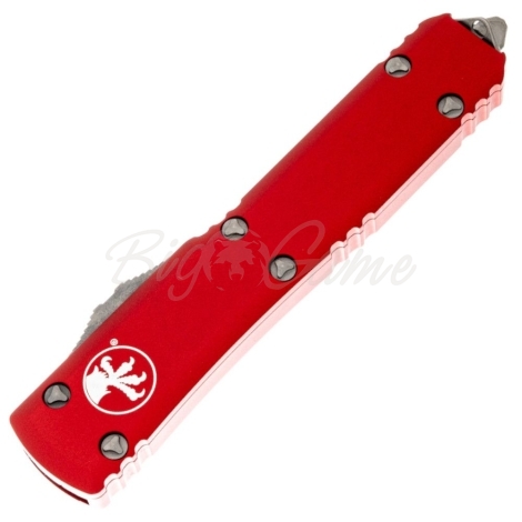 Нож автоматический MICROTECH Ultratech S/E Bohler M390, рукоять алюминий цв. Красный фото 3
