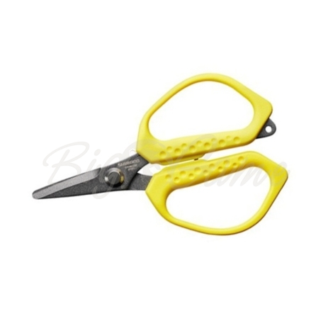 Ножницы рыболовные SHIMANO CT-521Q для PE цв. желтый фото 1