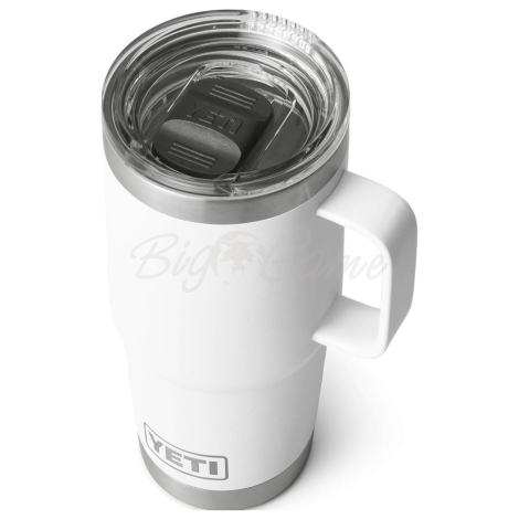 Термокружка YETI Rambler Travel Mug w/Magslider Lid 591 цвет White фото 3