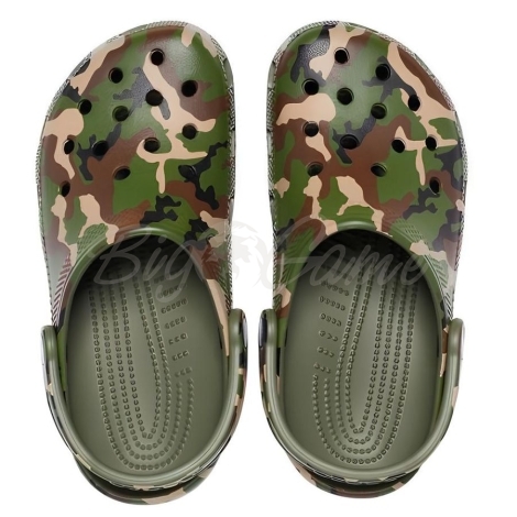 Сабо CROCS Classic Printed Camo Clog цвет камуфляж фото 3