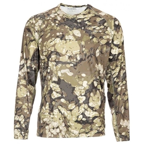 Термокофта SIMMS Solarflex LS Crewneck Print цвет Riparian Camo фото 1