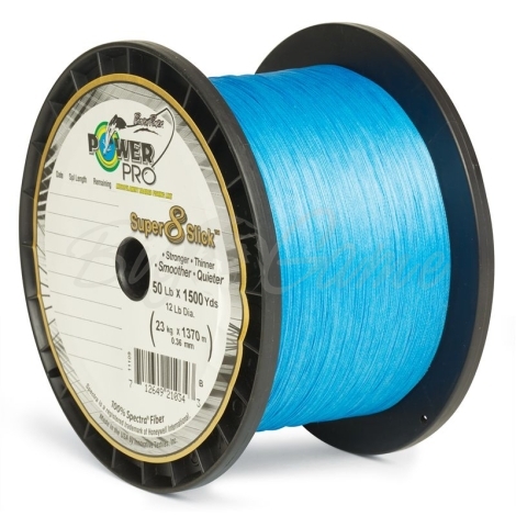 Плетенка POWER PRO Super 8 Slick 1370 м цв. Blue (Синий) 0,36 мм фото 1
