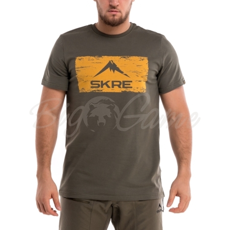 Футболка SKRE Distressed Logo T-Shirt цвет Хаки фото 2