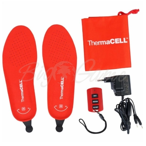 Стельки THERMACELL THS01 с подогревом до 37-44 °С цвет красный фото 1