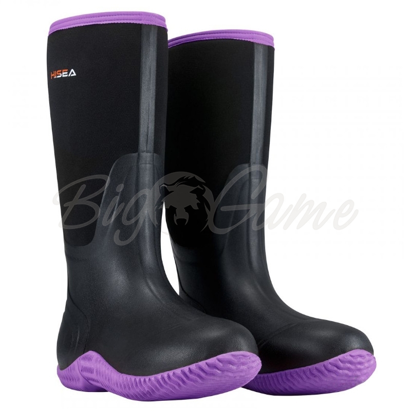 Сапоги HISEA WS AquaX Rain Boots цвет black / purple фото 1