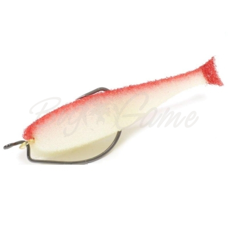Поролоновая рыбка LEX Classic Fish 10 OF2 WRB (белое тело / красная спина / красный хвост) фото 1