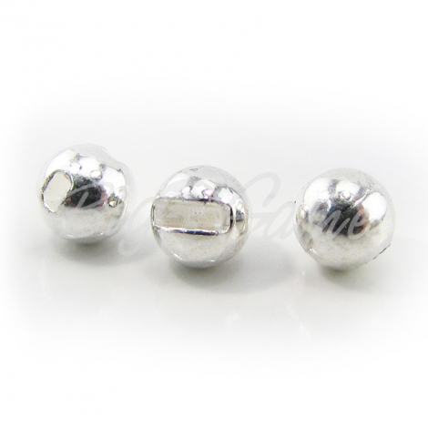 Головка вольфрамовая РУССКАЯ БЛЕСНА Tungsten Ball Trout с прорезью (5 шт.) 0,5 г цв. silver фото 1
