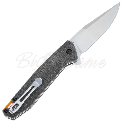 Нож складной полуавтоматический BOKER Border Forest Folder рукоять Микарта цв. Черный фото 4