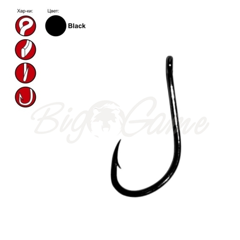 Крючок карповый GAMAKATSU G-CARP POP-UP MB1 (10 шт.) № 2 black фото 1