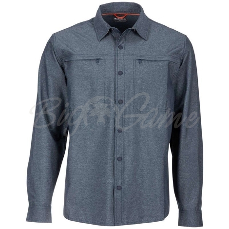 Рубашка SIMMS Prewett Stretch Woven LS Shirt цвет Dark Moon фото 1