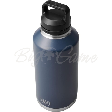 Термос YETI Rambler Bottle Chug Cap 1900 цвет Navy фото 3
