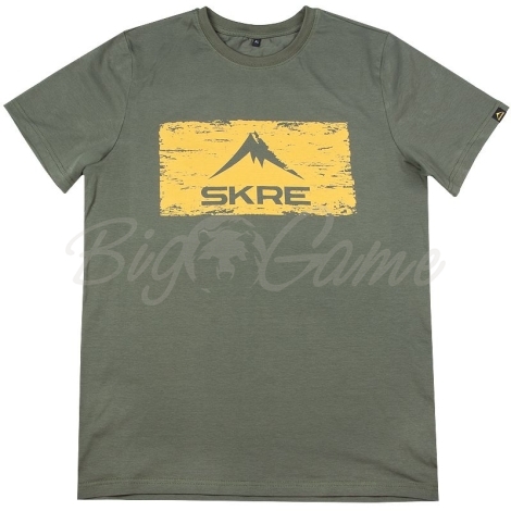 Футболка SKRE Distressed Logo T-Shirt цвет Хаки фото 1