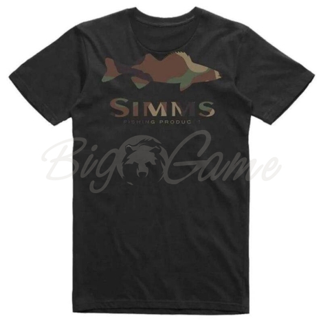 Футболка SIMMS Walleye Logo T-Shirt цвет Black фото 2