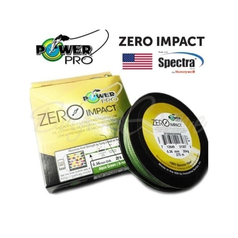 Плетенка POWER PRO Zero-Impact 455 м цв. Aqua Green (Болотный) 0,36 мм фото 1
