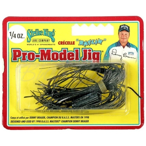 Бактейл STRIKE KING Pro-Model Jig 7 г (1/4 oz) цв. black фото 1