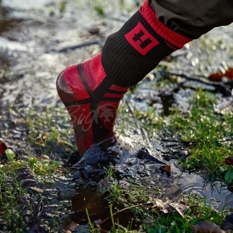 Носки HARKILA Waterproof Sock цвет red / black фото 2