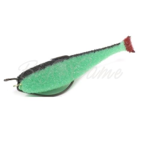 Поролоновая рыбка LEX Classic Fish 8 OF2 GBBB (зеленое тело / черная спина / красный хвост) фото 1