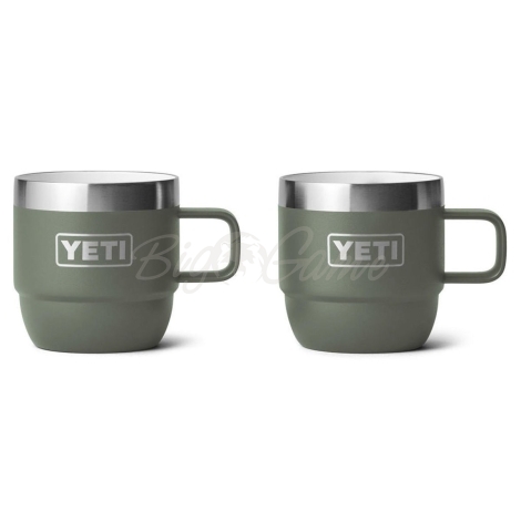 Термокружка YETI Rambler Espresso Stackable Mug (2 шт.) 180 цвет Camp Green фото 1