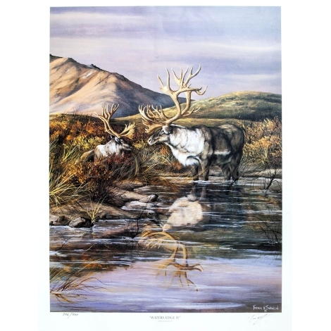 Картина Swanson репродукция Water Edge (олени пара) фото 1