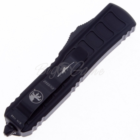 Нож автоматический MICROTECH UTX-85 S/E  клинок M390, рукоять алюминий, цв. черный фото 2