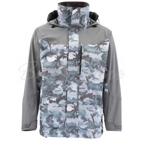 Куртка SIMMS Challenger Jacket '20 цвет Hex Flo Camo Grey Blue фото 3