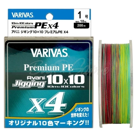 Плетенка VARIVAS Avani Jigging 10x10 Premium PE x4 New 200 м цв. Многоцветный # 1 фото 1
