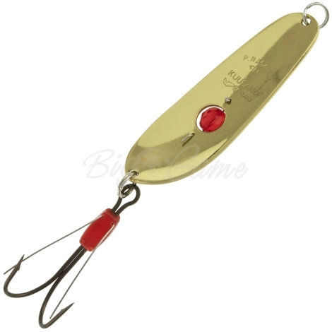 Блесна колеблющаяся KUUSAMO Rasanen 70/20 (бусинка, незацепляйка) код цв. GR/R-B фото 2