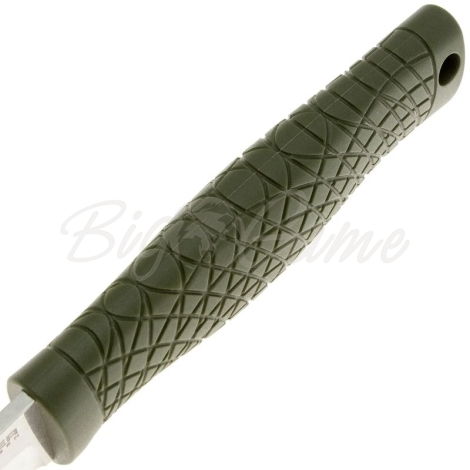 Нож с фиксированным клинком BOKER Bronco Mini сталь CPM 3V рукоять Термопластик цв. Зеленый фото 5