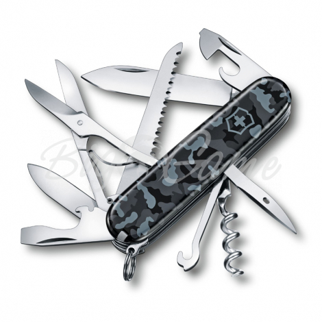 Нож VICTORINOX Huntsman 91мм 15 функций цв. морской камуфляж фото 1