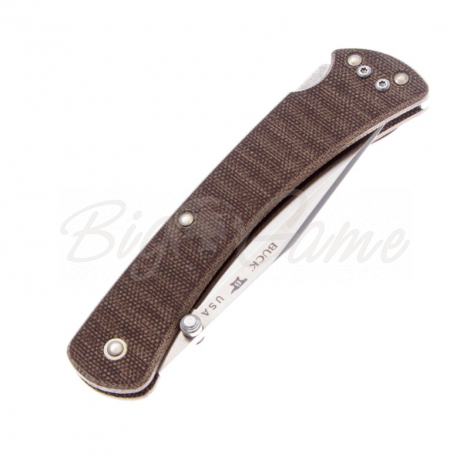 Нож складной BUCK 110 Slim Pro сталь S30V рукоять коричневая микарта фото 2
