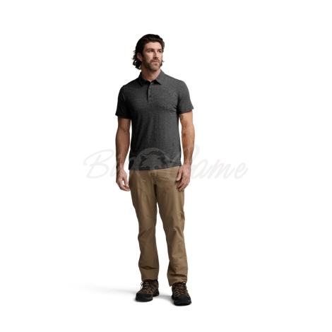 Футболка SITKA Essential SS Polo цвет Obsidian Heather фото 7