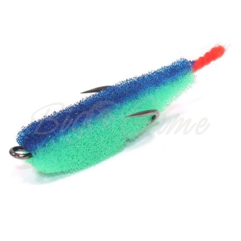 Поролоновая рыбка LEX Zander Fish 5,5 GBBLB (зеленое тело / синяя спина / красный хвост) фото 1