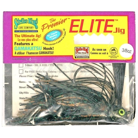 Бактейл STRIKE KING Premier Elite Jig 10,5 г (3/8 oz) цв. camouflage flash фото 1