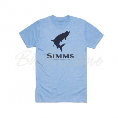 Футболка SIMMS Tarpon Logo T-Shirt цвет Light Blue Heather фото 1