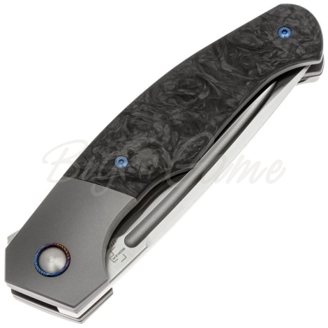 Нож складной полуавтоматический BOKER Collection 2025 сталь CPM MagnaCut рукоять Титан,Карбон цв. Черный фото 4