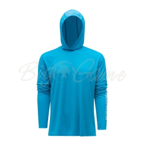 Лонгслив GRUNDENS Tough Sun Hoodie цвет Azure фото 1
